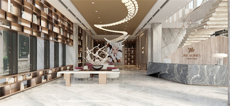 長(zhǎng)沙彭英醫(yī)療美容整形外科診所_大廳一角